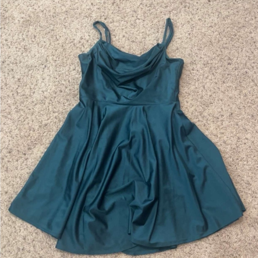 dark green stain dress